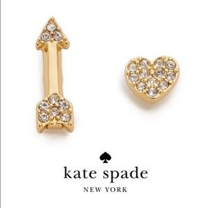 NWT Love List Heart and Arrow Mismatched Earrings